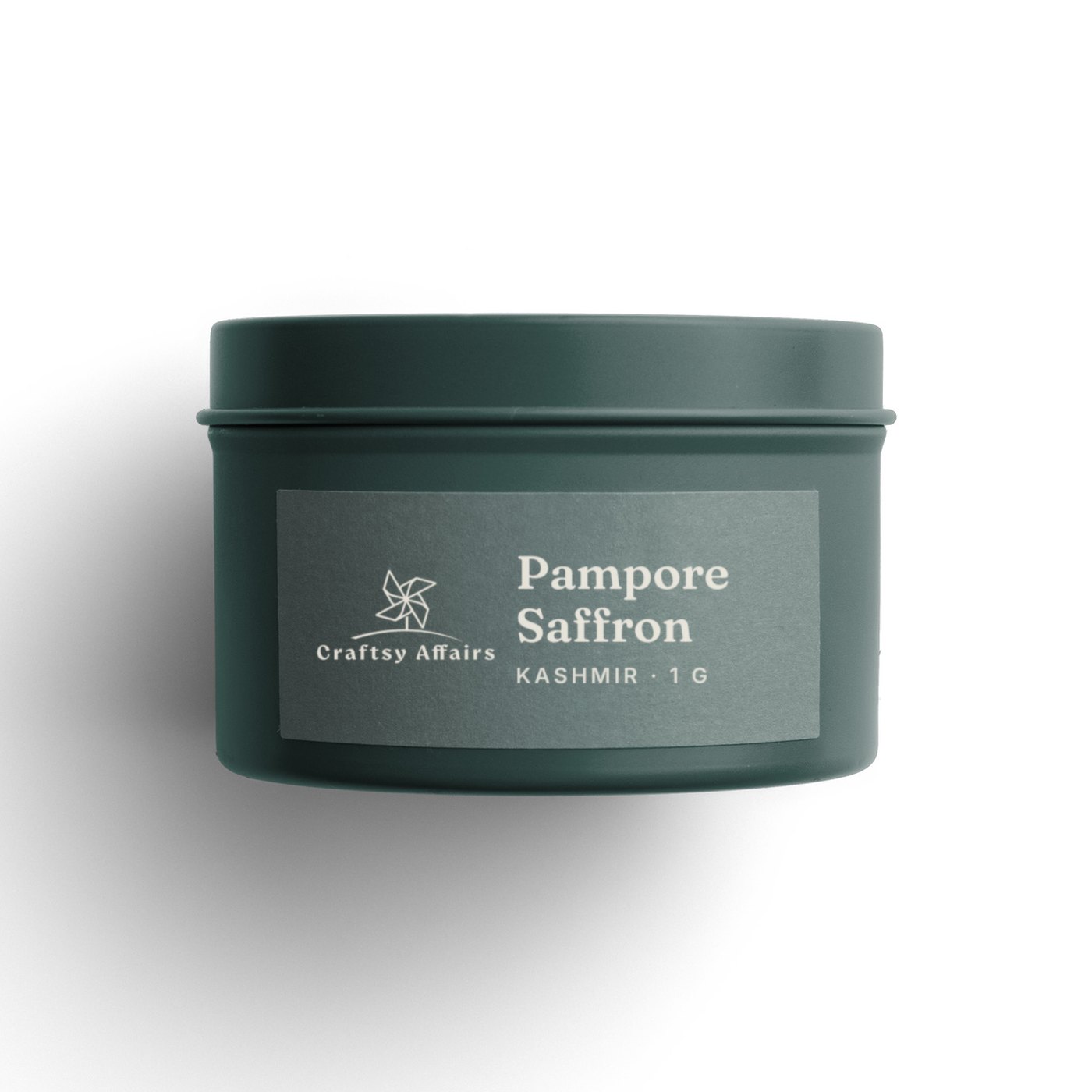 Pampore Saffron, 1 g in Craftsy Affairs packaging