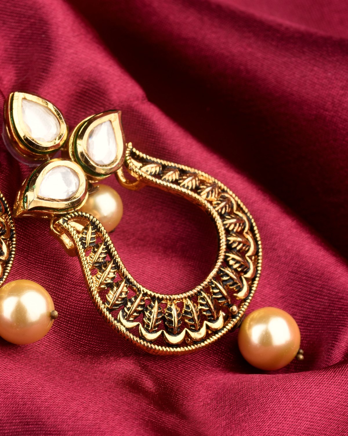 Kundan Meenakari Earrings